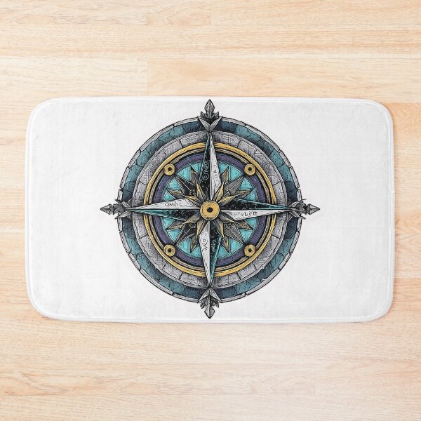 Item preview, Detailed Nautical Compass Rose Sticker – Adventure and Navigation Art designed and sold by Line Designs By Duck.
