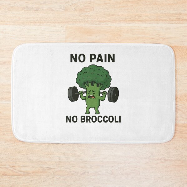 Item preview, No Pain, No Broccoli – Funny Lifting Broccoli Gym Cartoon designed and sold by Enea Kelo.