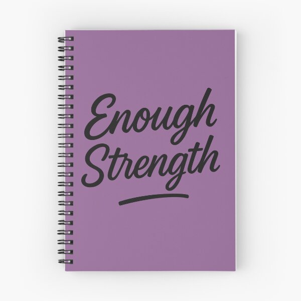 Item preview, Enough Strength Bold Handwritten Motivational Script Design designed and sold by ChernivtsiSkoda.