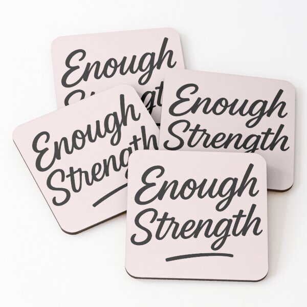 Item preview, Enough Strength Bold Handwritten Motivational Script Design designed and sold by ChernivtsiSkoda.
