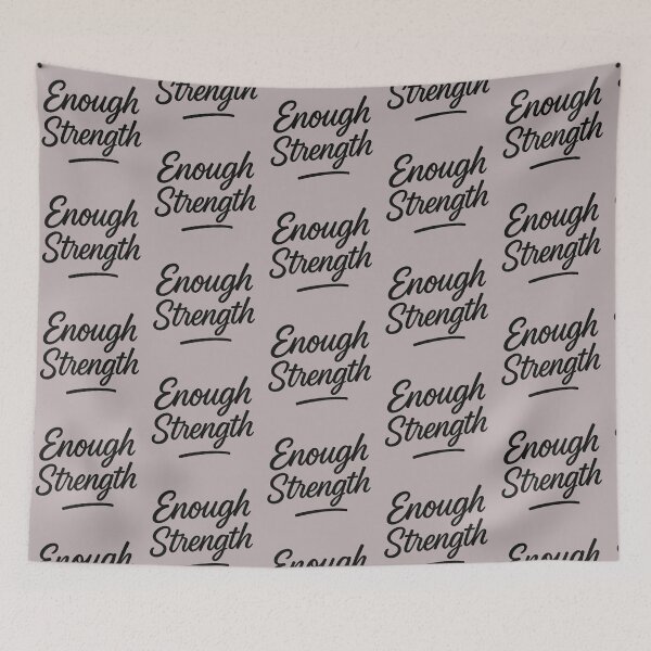Item preview, Enough Strength Bold Handwritten Motivational Script Design designed and sold by ChernivtsiSkoda.