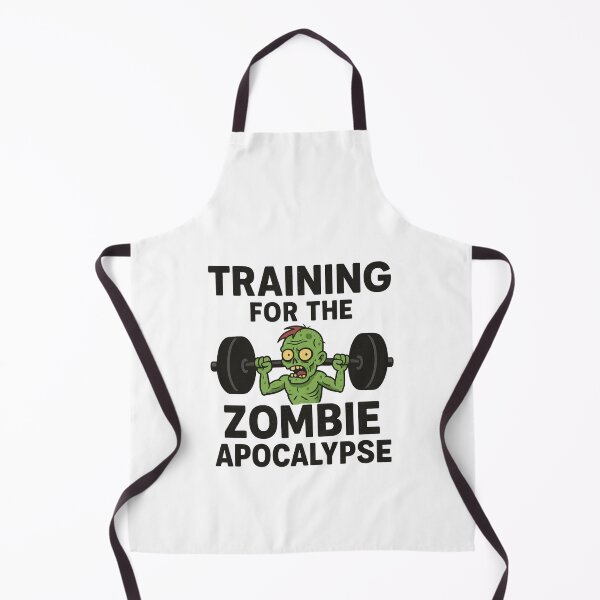 Item preview, Training for the Zombie Apocalypse – Funny Weightlifting Zombie Gym Design designed and sold by Enea Kelo.