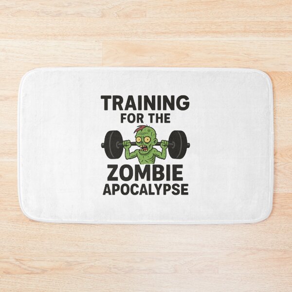 Item preview, Training for the Zombie Apocalypse – Funny Weightlifting Zombie Gym Design designed and sold by Enea Kelo.