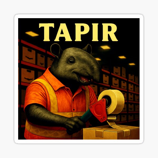 Vista previa del artículo con la obra «Diseño de animal tapir», diseñado y vendido por TeeCraftTeeCo.
