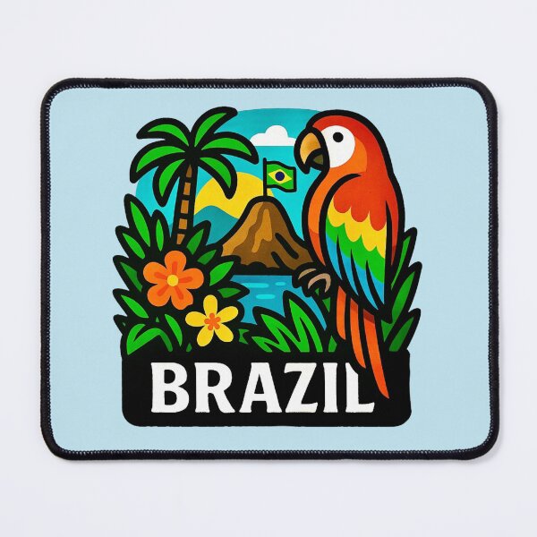 Item preview, Brazil - Scarlet Macaw with Sugarloaf Mountain designed and sold by Myra365Art.