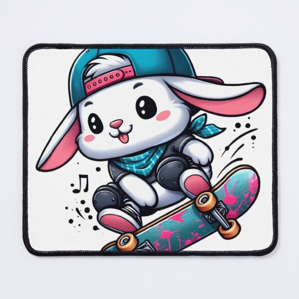 Item preview, Retro Hightop Bunny Skate Sticker designed and sold by ChibiFusion.