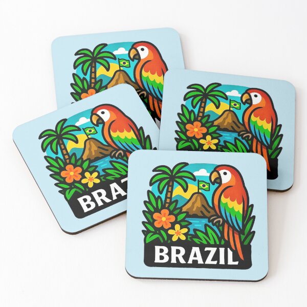 Item preview, Brazil - Scarlet Macaw with Sugarloaf Mountain designed and sold by Myra365Art.