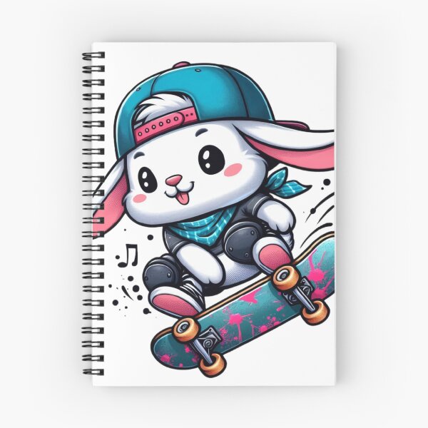 Item preview, Retro Hightop Bunny Skate Sticker designed and sold by ChibiFusion.