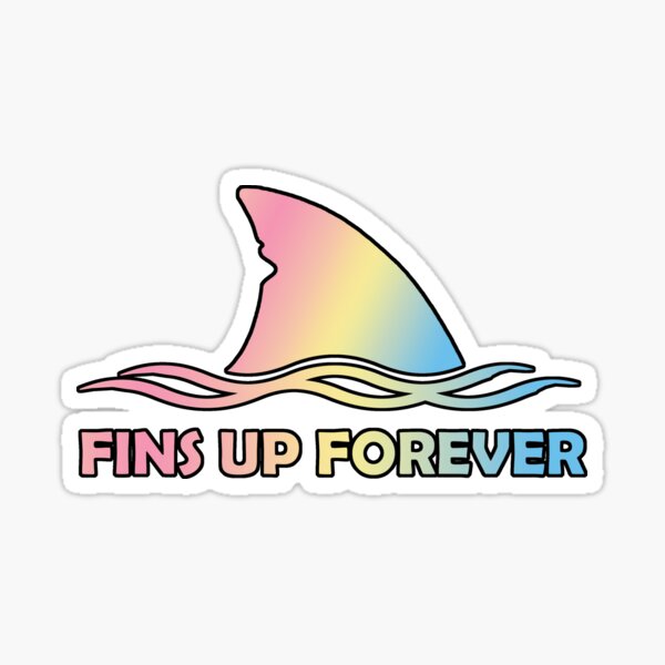 Fins Up Forever - Pastel Macaw Sticker