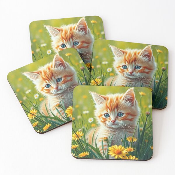 Item preview, Sunlit Meadow Kitten in Bloom designed and sold by Bohospiritart.