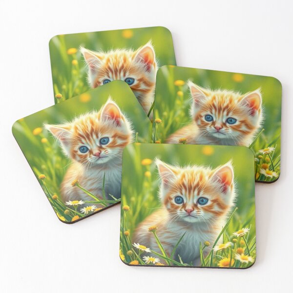 Item preview, Sunlit Meadow Kitten in Bloom designed and sold by Bohospiritart.