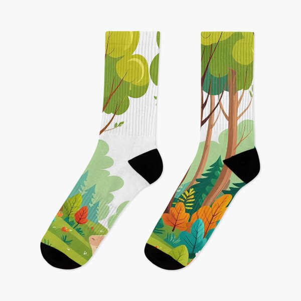 Artikelvorschau, Bunte Waldweg stilisierte Illustration entworfen und verkauft von DesignsByDessie.