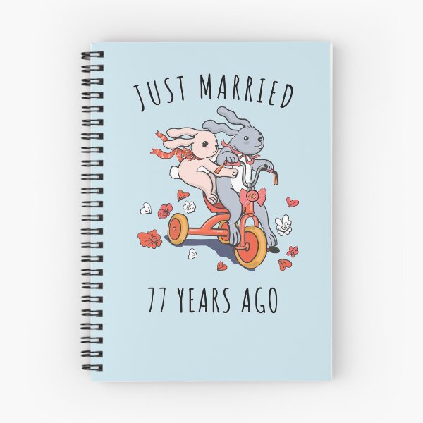 Item preview, Just Married 77 Years Ago - 77th Anniversary Couple Bunnies Tee, Phone Cases And Other Gifts designed and sold by MemWear.