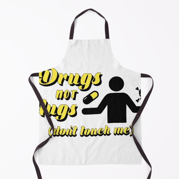 Item preview, Drugs Not Hugs Dont Touch Me funny Sayings Quote Street, Sarcastic Humor bright yellow designed and sold by SomniferumWars.