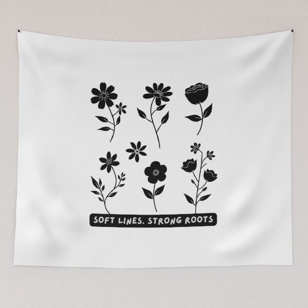 Item preview, Soft Lines, Strong Roots – Minimalist Botanical Empowerment T-Shirt designed and sold by SassyArtist9006.