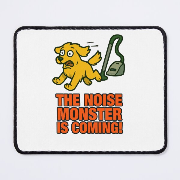 Item preview, Dog vs Vacuum Cleaner Noise Monster Funny Pet Anxiety Meme designed and sold by EdgyEdgeArt.