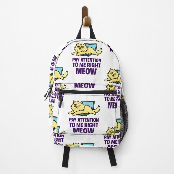 Item preview, Cat Demands Attention Right Meow Funny Pet Meme Work From Home designed and sold by EdgyEdgeArt.