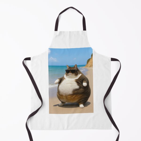 Item preview, Fat cat with sunglasses at the beach designed and sold by CoolestShirtss.