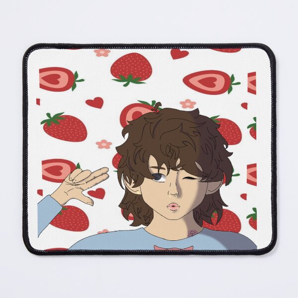 Item preview, “Strawberry Boy – Cute Anime Pose” designed and sold by MicroArt-store.