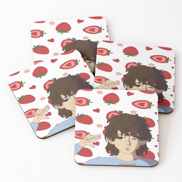 Item preview, “Strawberry Boy – Cute Anime Pose” designed and sold by MicroArt-store.