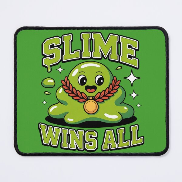 Item preview, Cute Slime Design – Slime Wins All Cartoon Illustration designed and sold by Velvetwhim.