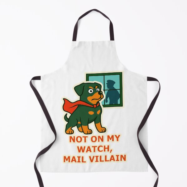 Item preview, Guard Dog Superhero vs Mail Villain Funny Pet Protection Humor designed and sold by EdgyEdgeArt.