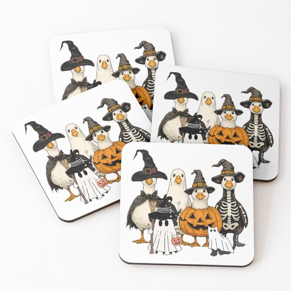 Item preview, Moonlit Geese & Ghosts – Halloween Goose & Ghost Graphic for Apparel & Home Decor designed and sold by TheMysticNook.