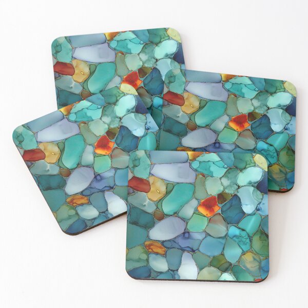 Item preview, Tumbled Tide – New England Sea Glass in Abstract Ink designed and sold by newnomads-art.