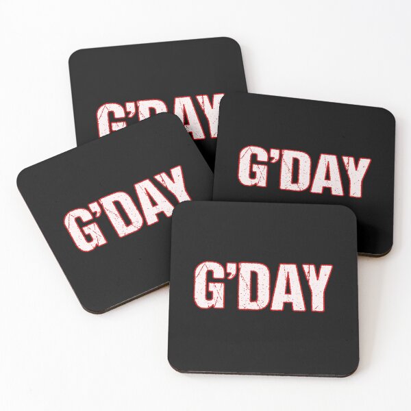 Item preview, G’day, Red Outlined designed and sold by Memes N Lore .