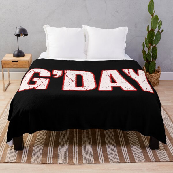 Item preview, G’day, Red Outlined designed and sold by Memes N Lore .