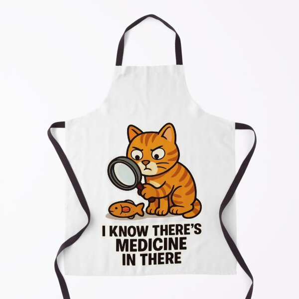 Item preview, Detective Cat Finds Hidden Medicine Funny Pet Investigation Humour designed and sold by EdgyEdgeArt.