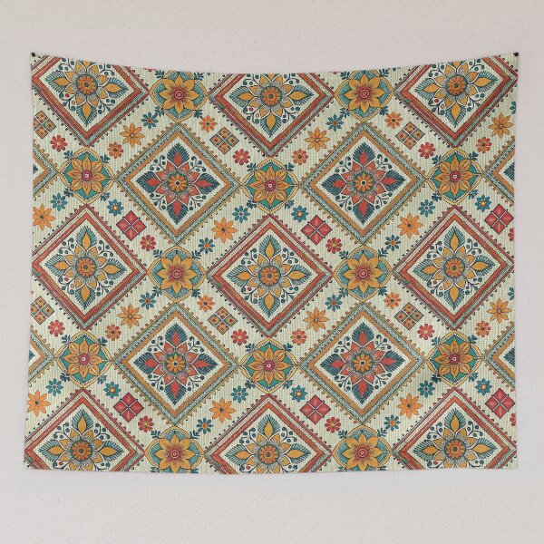 Item preview, Vibrant Indian Folk Art Floral Seamless Pattern. designed and sold by RGShirtWorks.