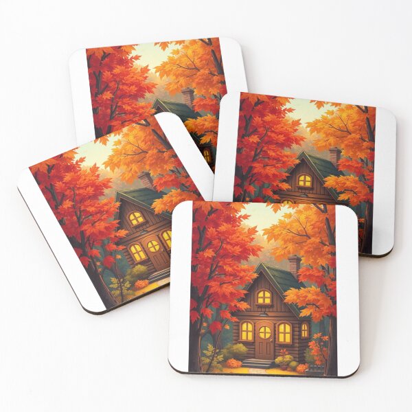 Item preview, Chalet Douillet d’Automneة. Cozy Autumn Cabin designed and sold by Drawingshirts.
