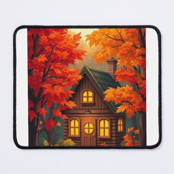 Item preview, Chalet Douillet d’Automneة. Cozy Autumn Cabin designed and sold by Drawingshirts.