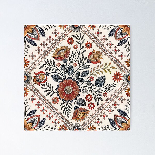 Item preview, Bohemian Folk Art Floral Seamless Pattern designed and sold by RGShirtWorks.
