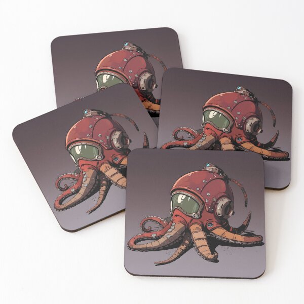 Item preview, Steampunk octopus with a diving helmet designed and sold by Ledsor.