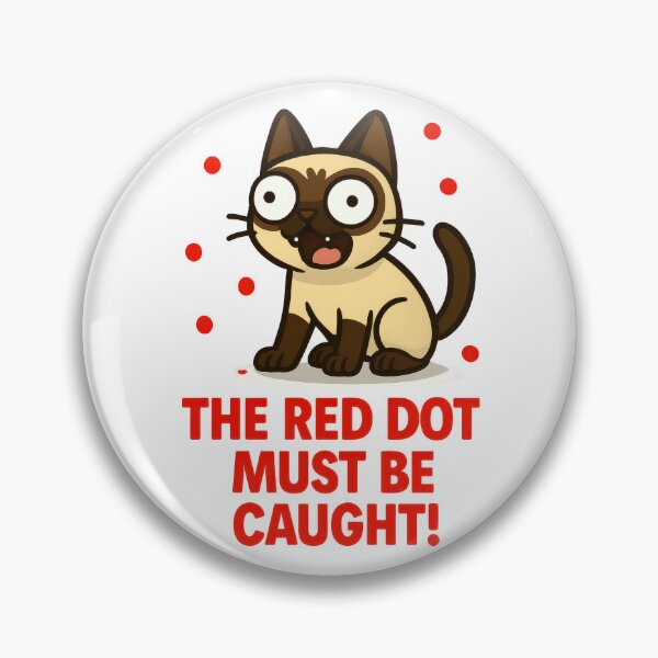 Item preview, The Red Dot Must Be Caught - Laser Pointer Cat Detective Meme designed and sold by EdgyEdgeArt.