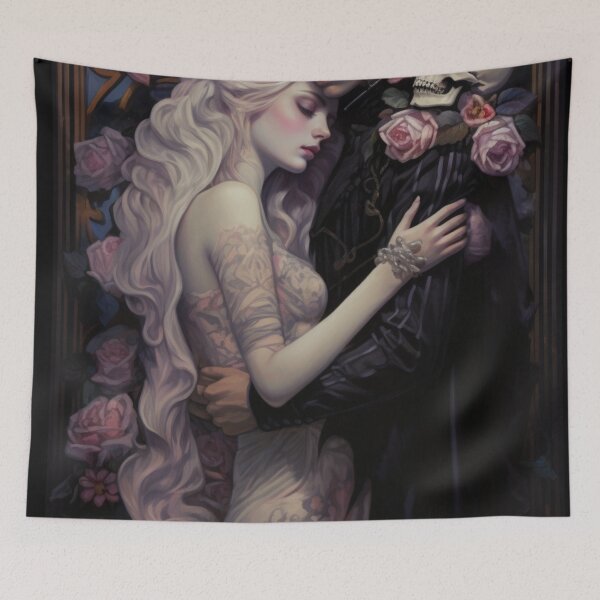 Item preview, Gothic Couple Print | Gothic Romance | Pastel Goth designed and sold by Radiant-Art.
