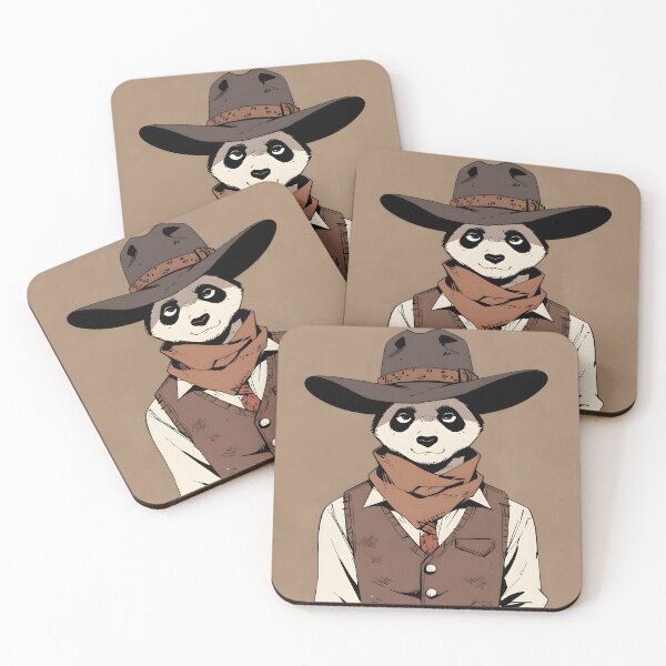 Item preview, Cowboy panda with hat and bandana. designed and sold by Ledsor.