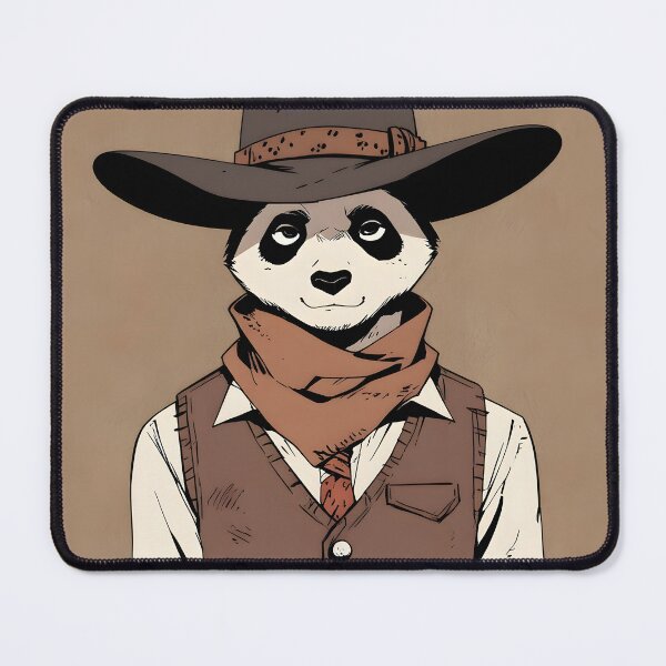 Item preview, Cowboy panda with hat and bandana. designed and sold by Ledsor.