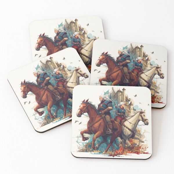 Item preview, Geralt and Ciri on Horses designed and sold by Pop Haven.