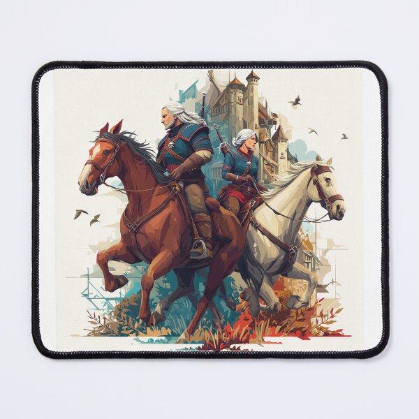 Item preview, Geralt and Ciri on Horses designed and sold by Pop Haven.