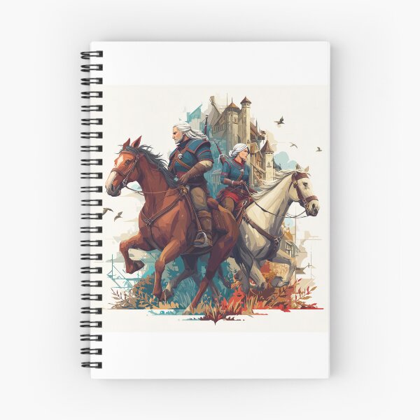 Item preview, Geralt and Ciri on Horses designed and sold by Pop Haven.