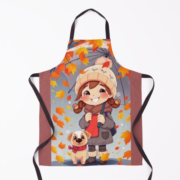 Item preview, Promenade d’Automne avec Mon Chiot. Autumn Walk with My Pup designed and sold by Drawingshirts.