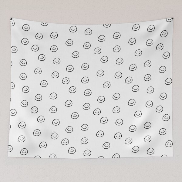 Item preview, Retro Happy Face Smile Black White designed and sold by wordznart.