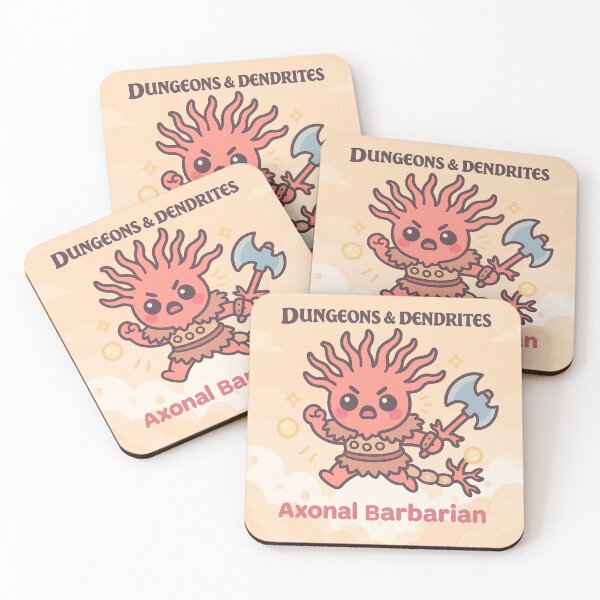 Item preview, Dungeons & Dendrites – Axonal Barbarian Neuron Warrior designed and sold by daintyriot.