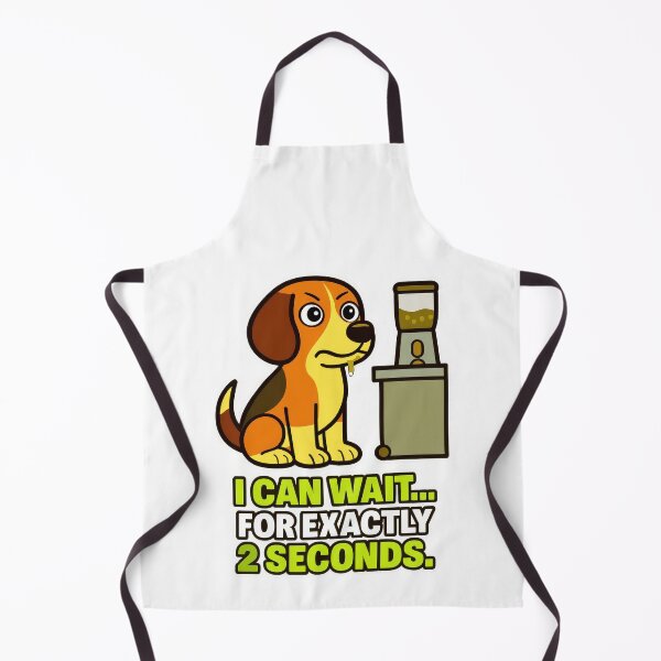 Item preview, Funny Dog Anxiety Meme - I Can Wait For Exactly 2 Seconds designed and sold by EdgyEdgeArt.