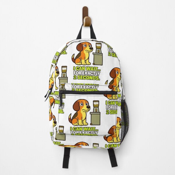 Item preview, Funny Dog Anxiety Meme - I Can Wait For Exactly 2 Seconds designed and sold by EdgyEdgeArt.