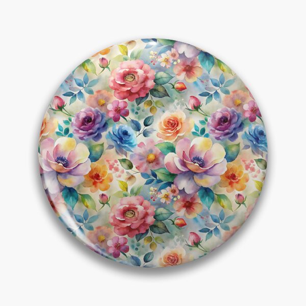 Item preview, colorful flowers pattern designed and sold by trendspatterns.