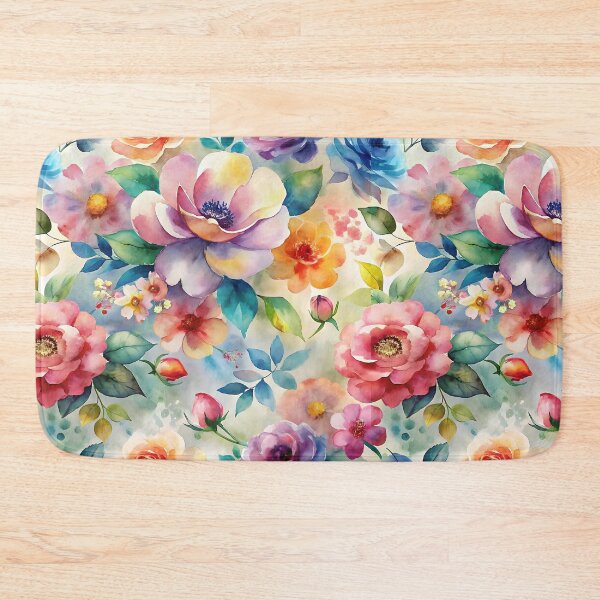 Item preview, colorful flowers pattern designed and sold by trendspatterns.